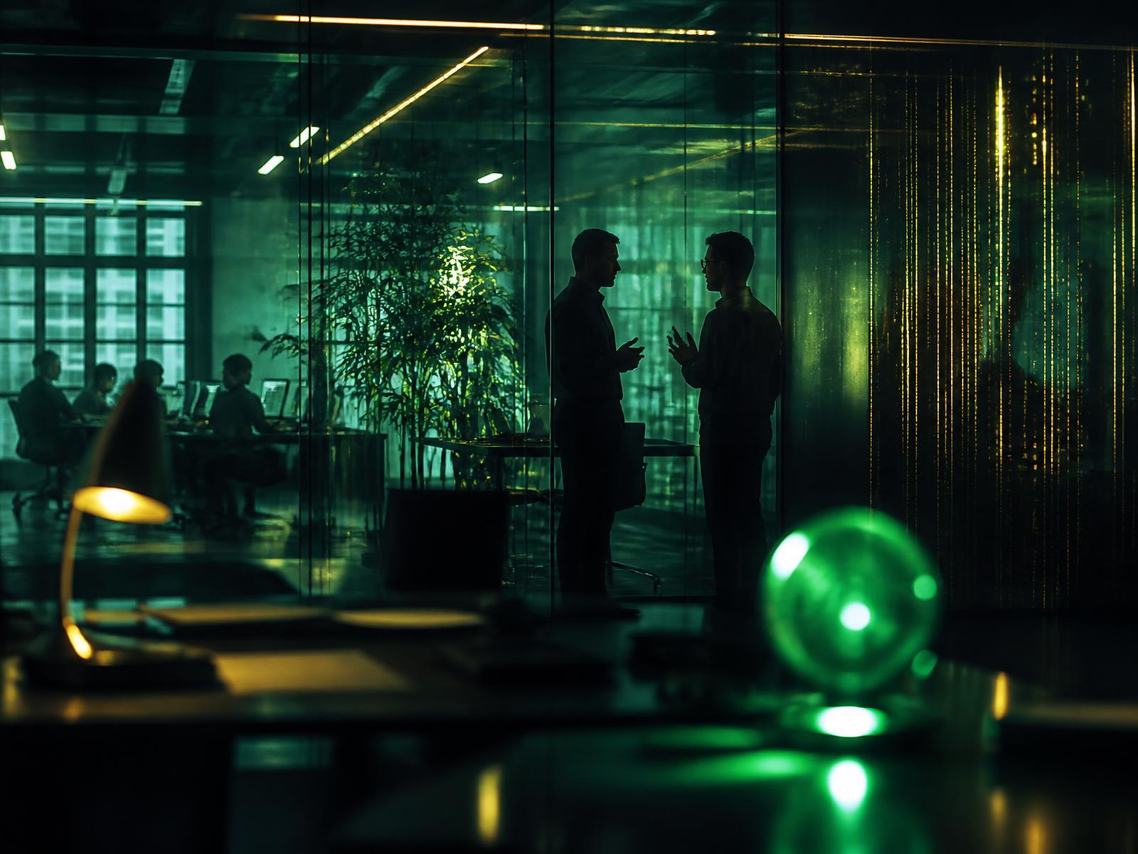 Indian startups and founders in a modern glass office